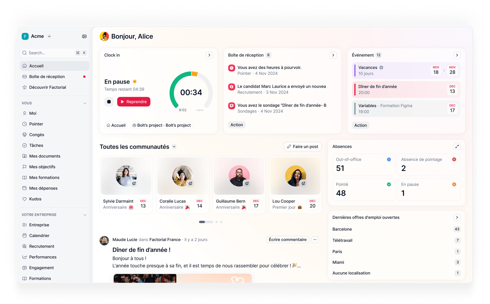 Explorez la plateforme